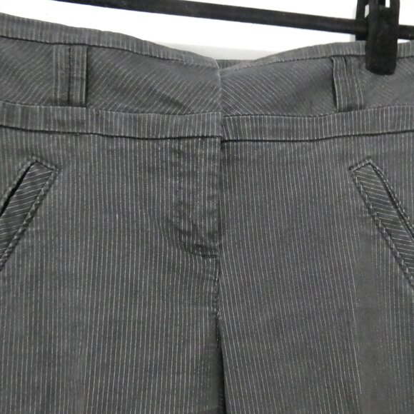 DYNAMITE | size 7 | Striped Charcoal Pants | Faux Pockets - Picture 4 of 16